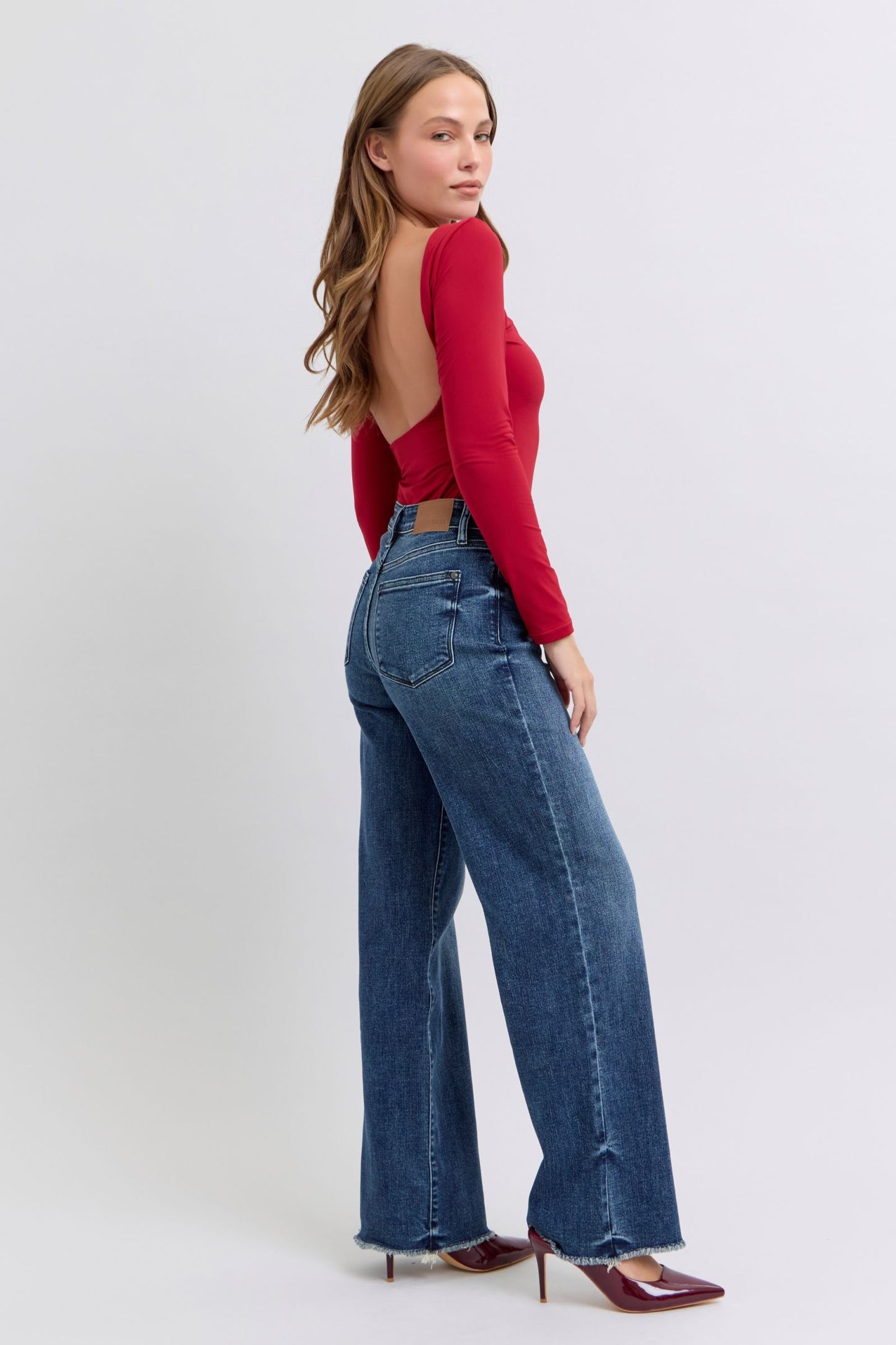 Judy Blue Full Size Raw Hem Mid Rise Jeans - Tigbul's Variety Fashion Shop