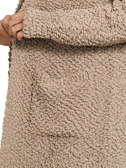Zenana Long Sleeve Popcorn Sweater Cardigan with Pockets - Tigbul's Variety Fashion Shop