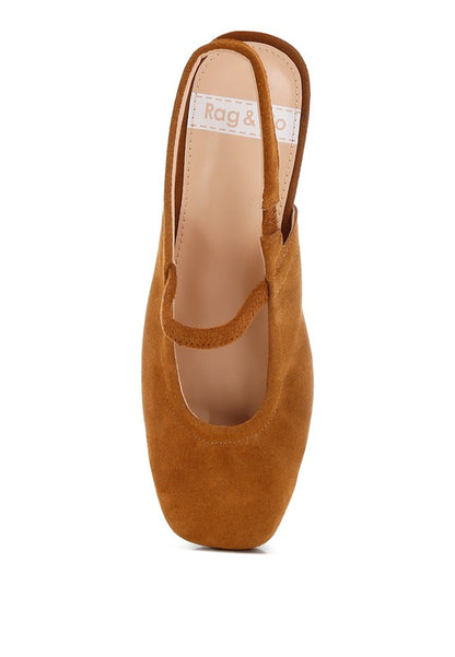 Bounzi Soft Suede Leather Slingback Sandals - Tigbul's Variety Fashion Shop