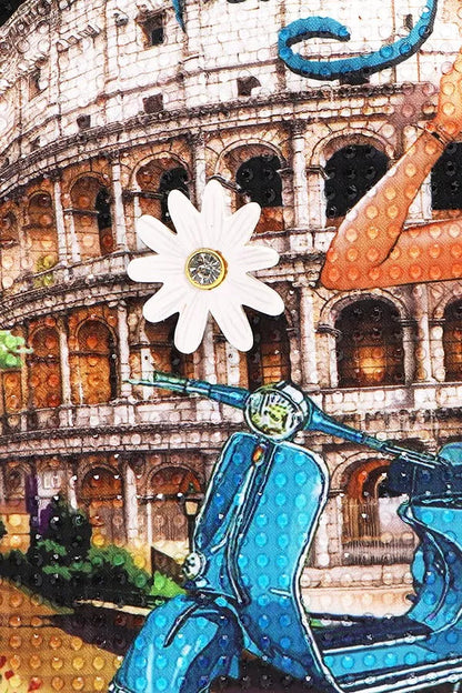 Nicole Lee USA Martha Travels Italy Wide Handbag with Rhinestones - Tigbul's Variety Fashion Shop
