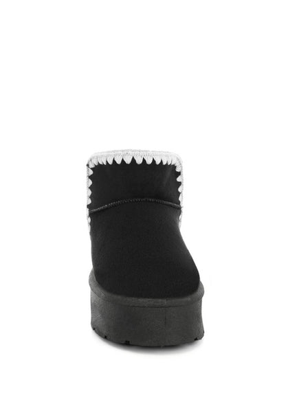 Rochas Scalloped Detail Snow Boots - Tigbul's Variety Fashion Shop