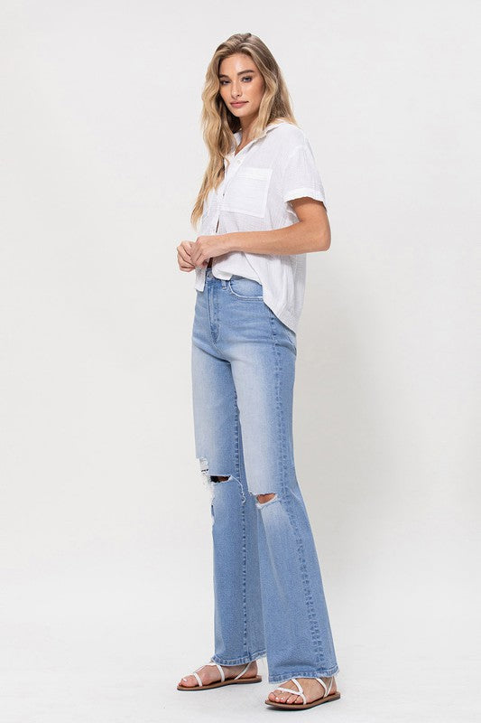 High Rise Vintage Flare Jeans - Tigbuls Variety Fashion