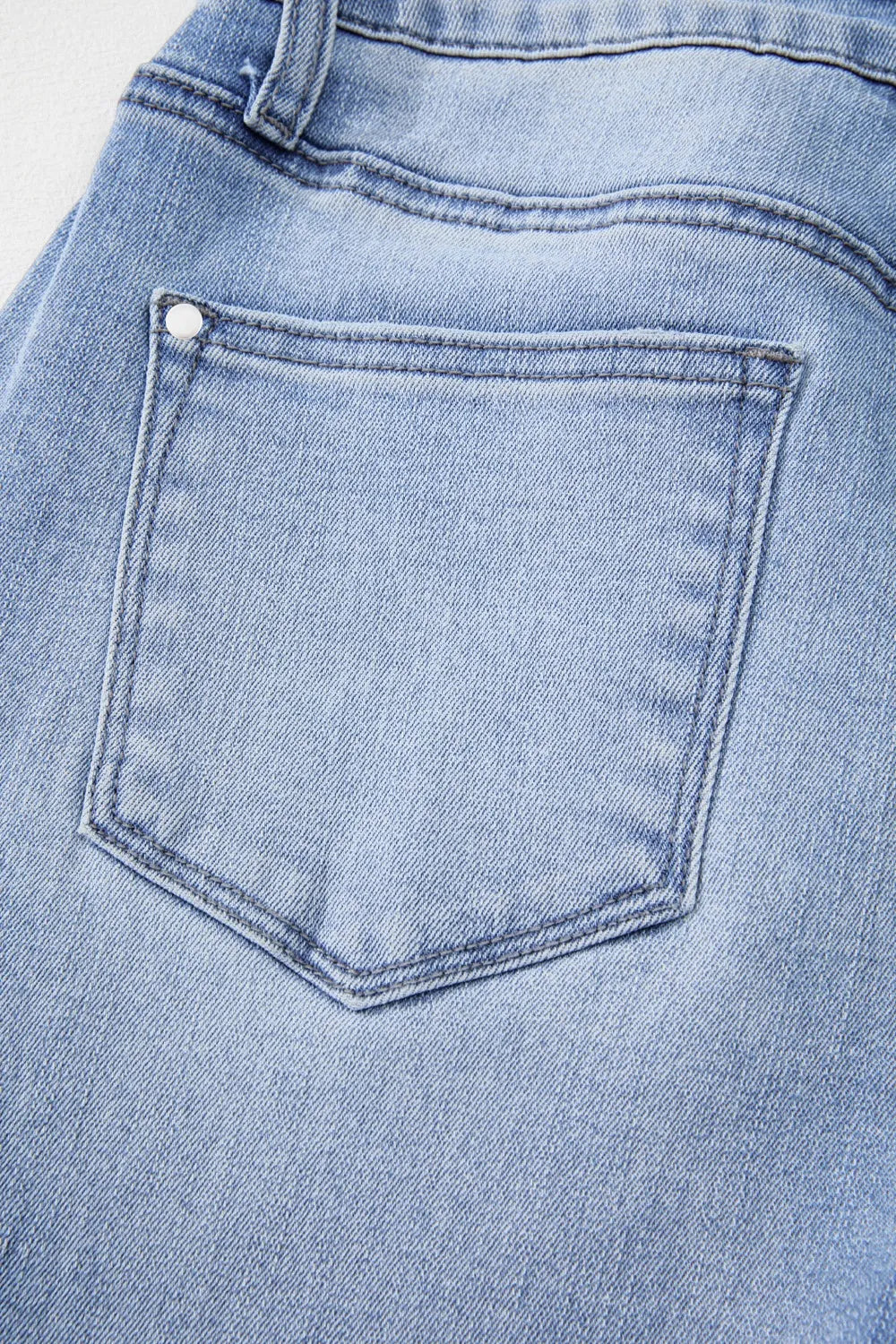 Mineral Wash Raw Hem High Waist Flared Jeans - Tigbul's Variety Fashion Shop