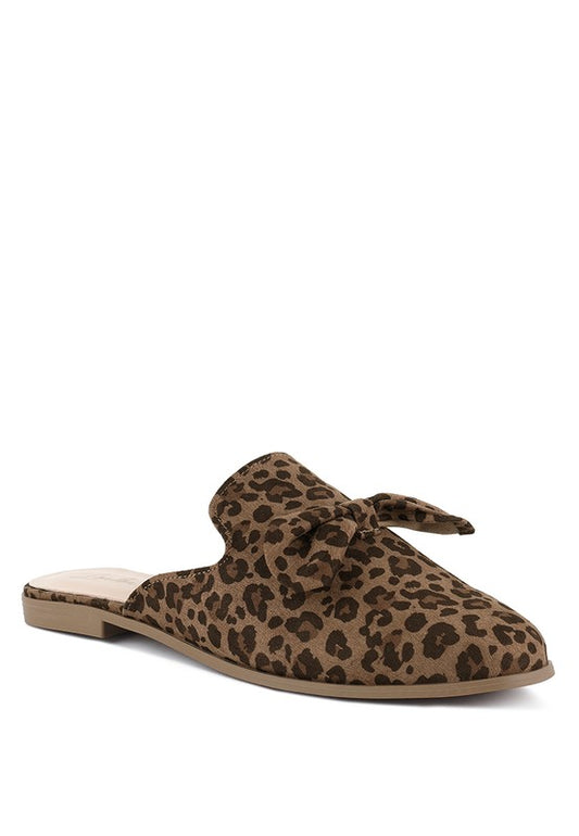 Casual Walking Mules Flats with Bow - Tigbul's Variety Fashion Shop