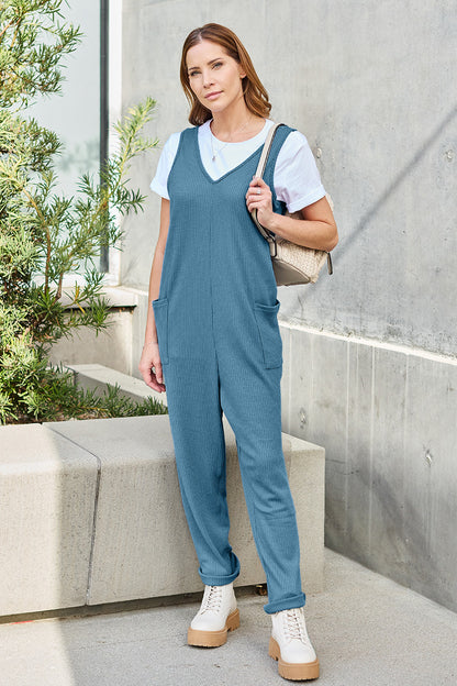 Sleeveless Straight Jumpsuit Sizes Small to 3XL - Tigbul's Variety Fashion Shop