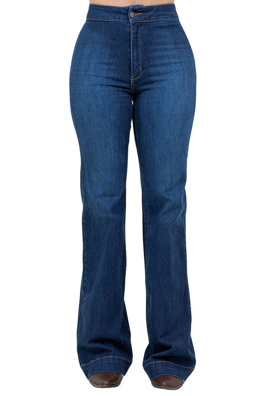 Harley Wide Leg Dark Blue- Inseam 34 - Tigbul's Variety Fashion Shop