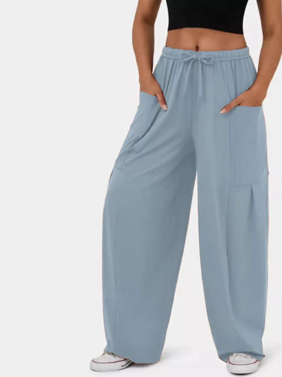 Relaxed Fit Drawstring Pants - Tigbul's Variety Fashion Shop