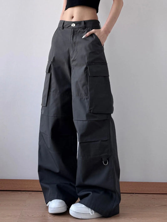 Oversized Cargo Wide Leg Pants - Tigbul's Variety Fashion Shop