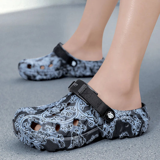 Men's Floral Pattern Comfort Sandals - Tigbul's Variety Fashion Shop