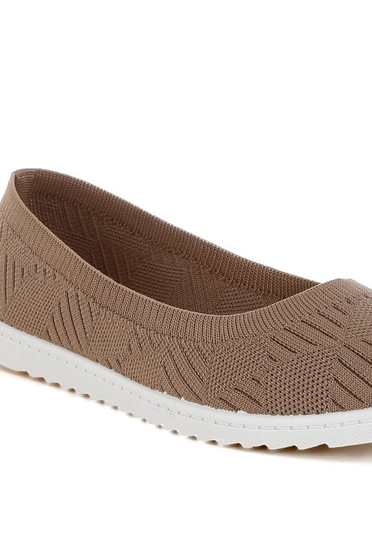 Lubna Knitted Flat Ballet Flats - Tigbul's Variety Fashion Shop