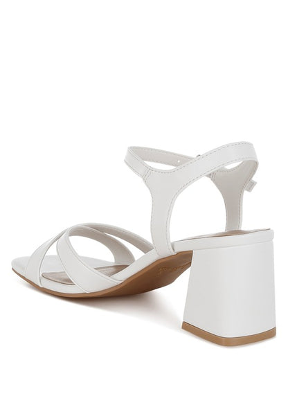 Edessa Square Toe Block Heel Sandals - Tigbul's Variety Fashion Shop
