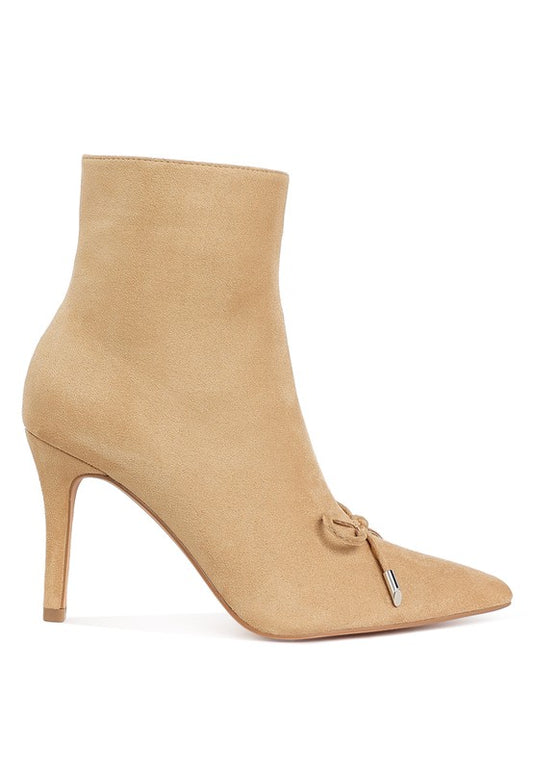 Dapers Bow Detail Ankle Boots - Tigbul's Variety Fashion Shop