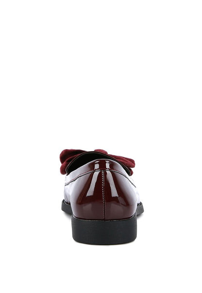 BOWBERRY BOW-TIE PATENT LOAFERS - Tigbul's Variety Fashion Shop