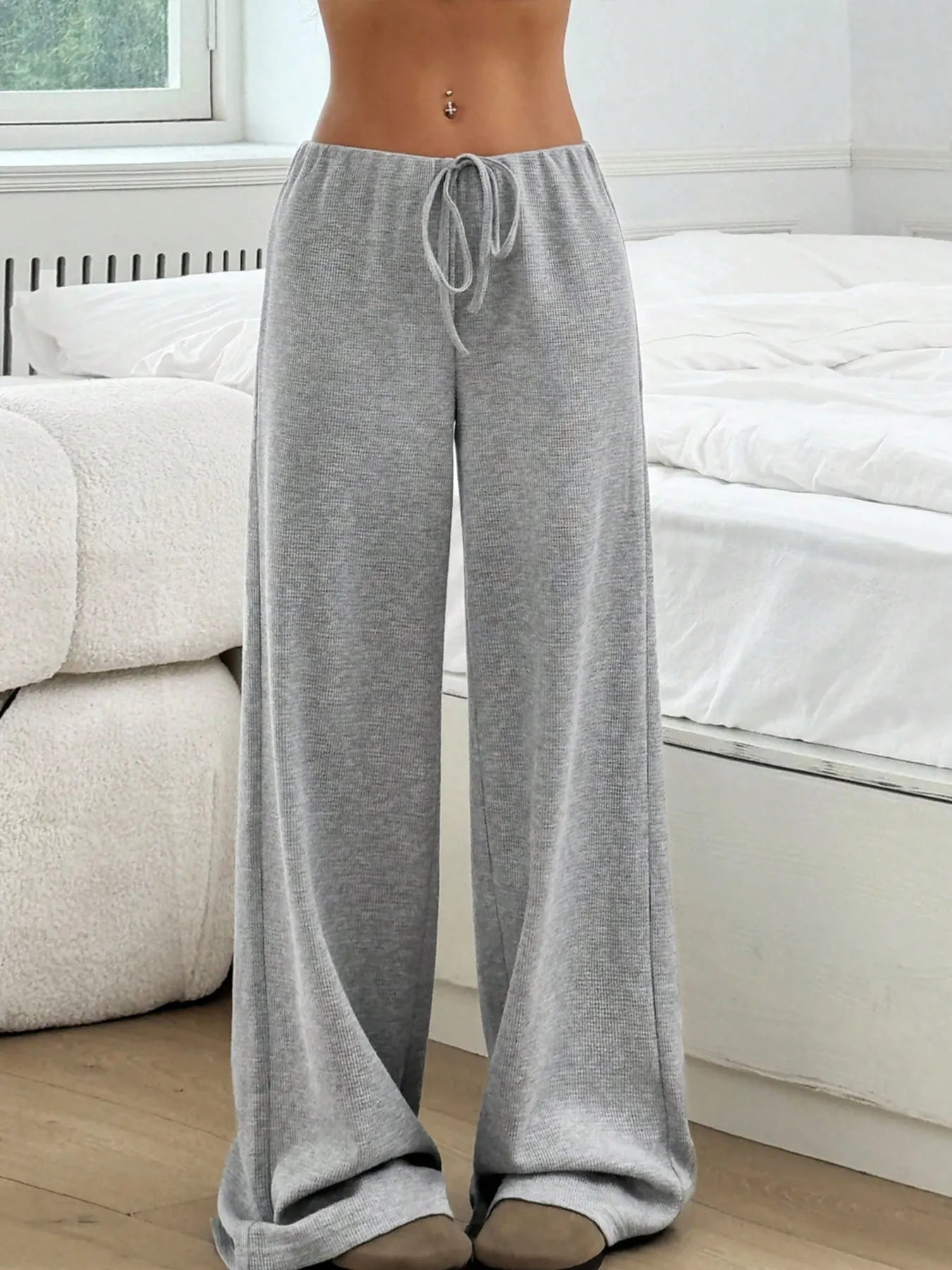 Striped Wide Leg Drawstring Pants - Tigbul's Variety Fashion Shop