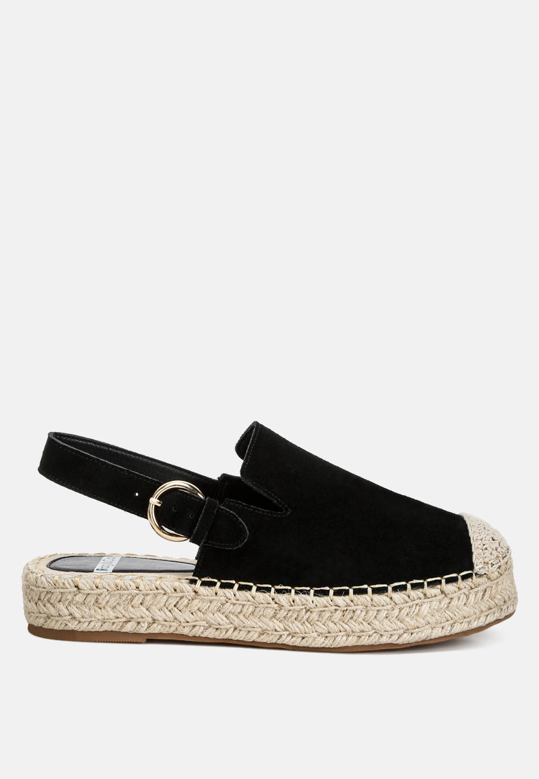 Affie Genuine Suede Slingback Strap Espadrilles - Tigbul's Variety Fashion Shop
