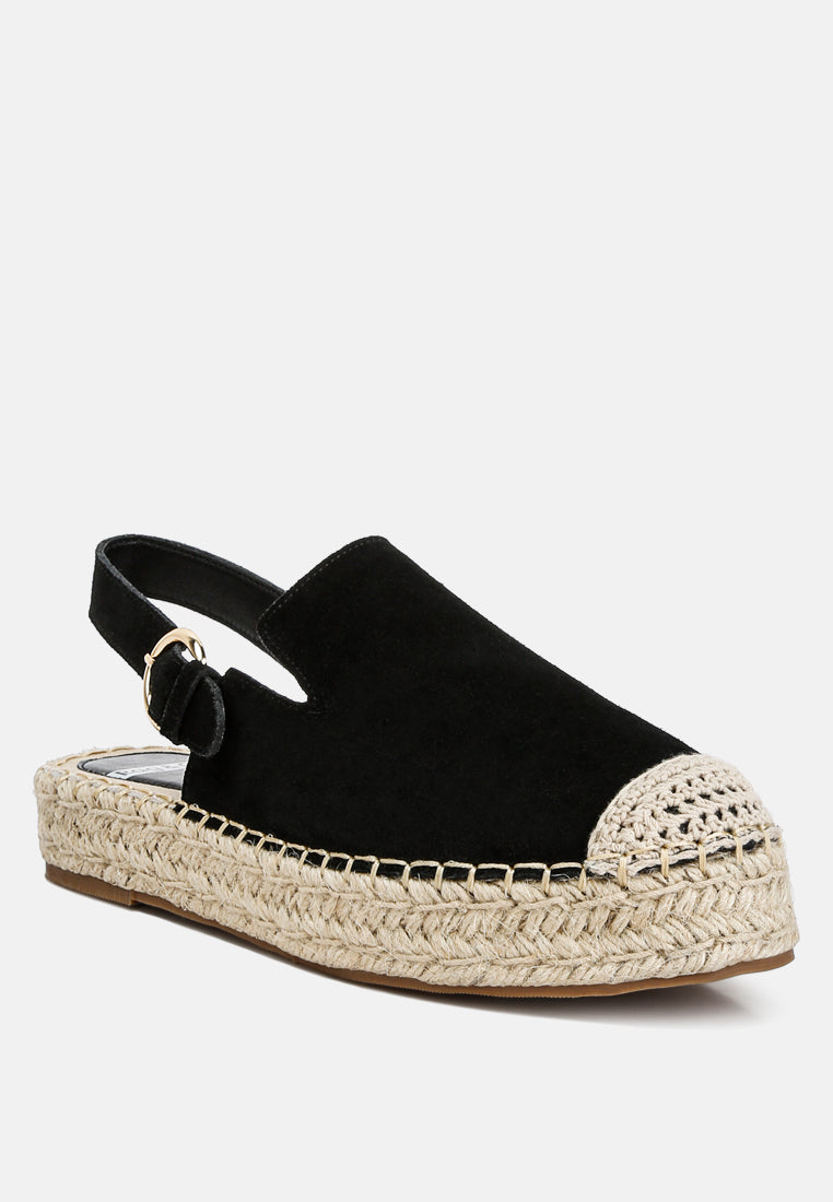 Affie Genuine Suede Slingback Strap Espadrilles - Tigbul's Variety Fashion Shop