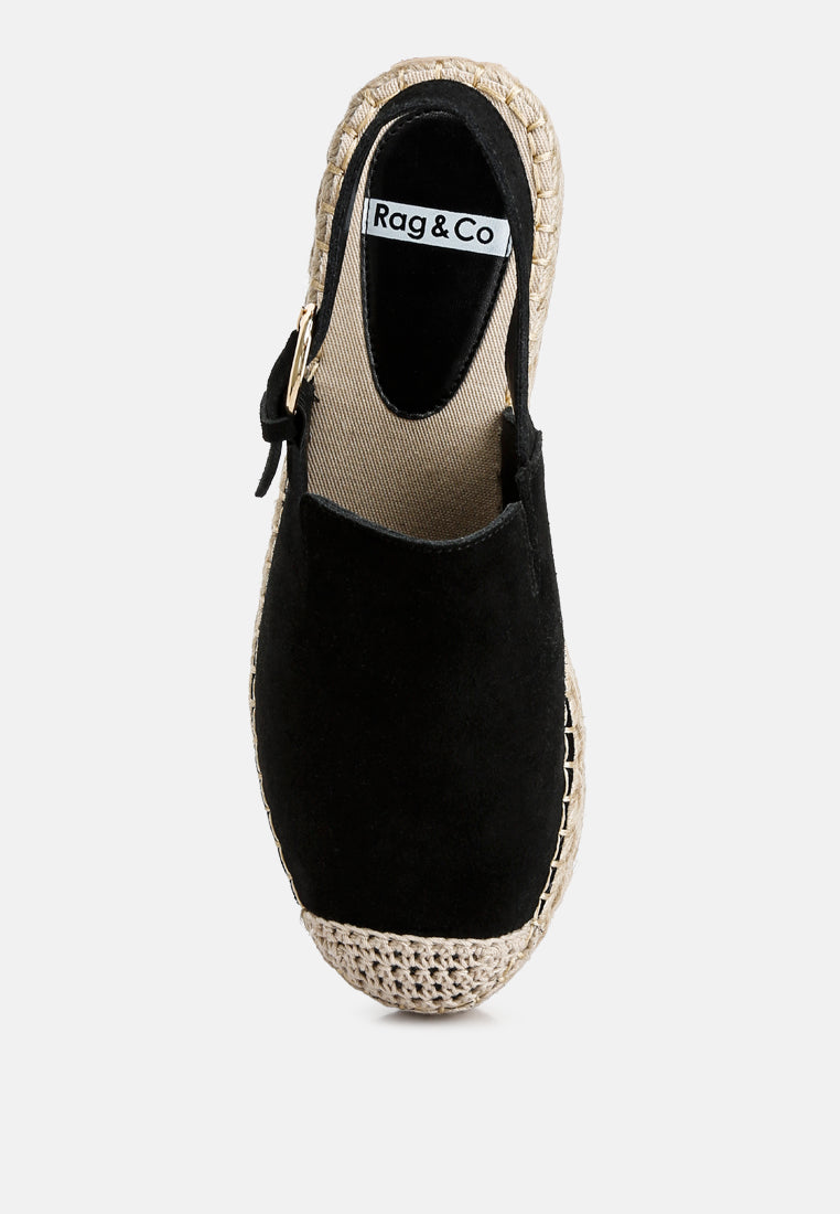 Affie Genuine Suede Slingback Strap Espadrilles - Tigbul's Variety Fashion Shop