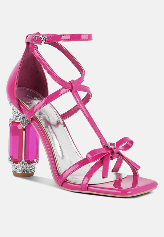 Affluence Jeweled High Heel Sandals - Tigbul's Variety Fashion Shop