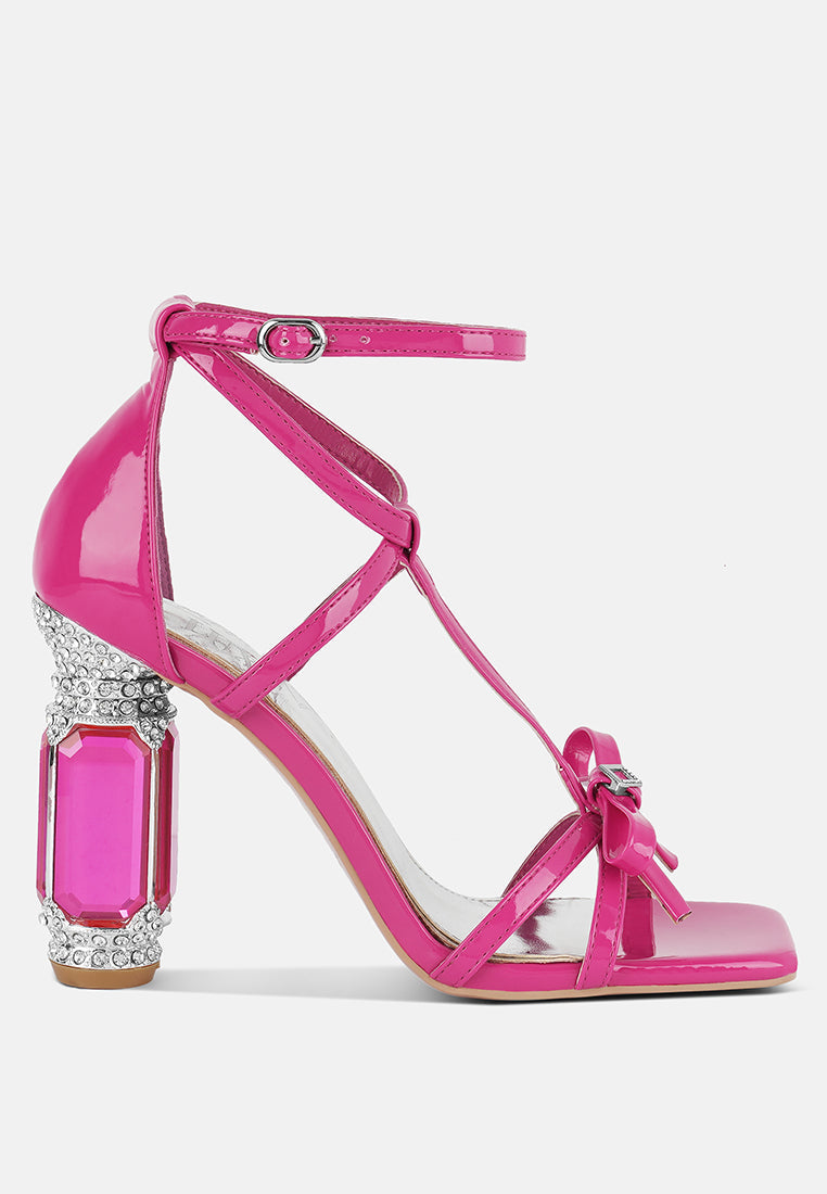 Affluence Jeweled High Heel Sandals - Tigbul's Variety Fashion Shop