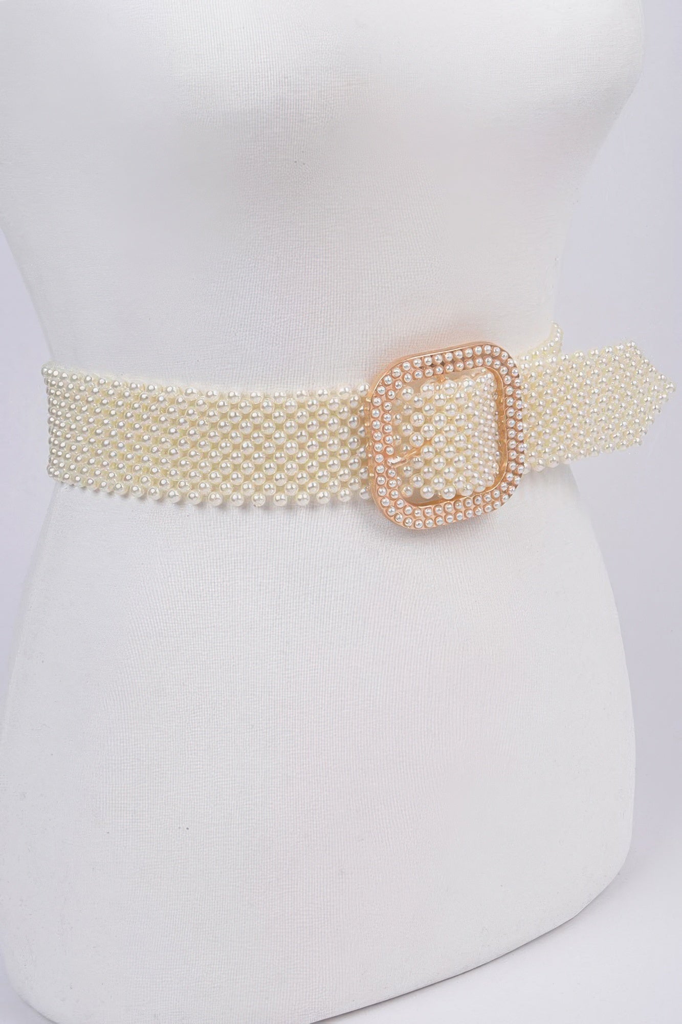 Knitted Ivory Pearl Belt - Tigbul's Variety Fashion Shop