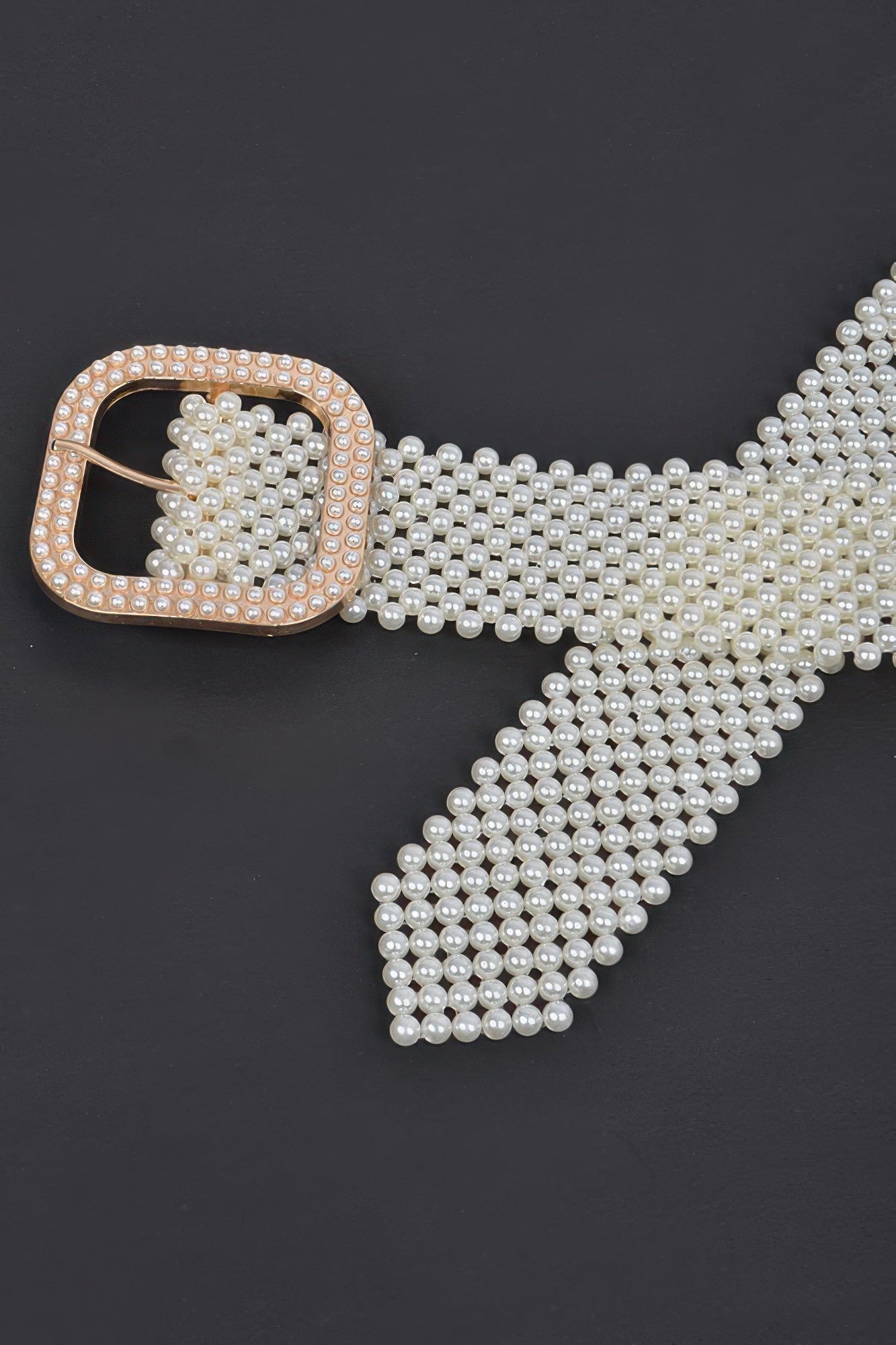 Knitted Ivory Pearl Belt - Tigbul's Variety Fashion Shop