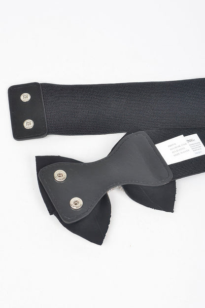 Rhinestone Ribbon Elastic Belt - Tigbul's Variety Fashion Shop