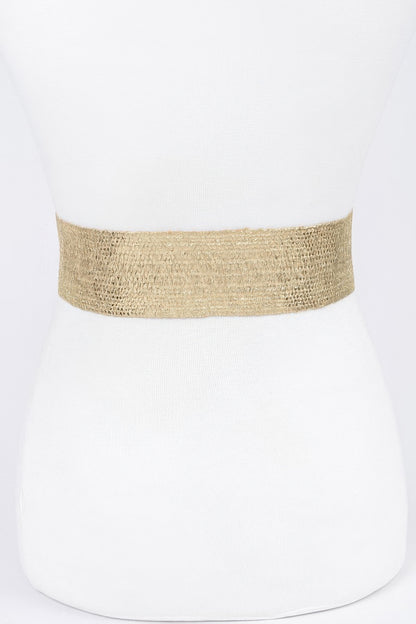 Wide Pearl Buckle Elastic Belt - Tigbul's Variety Fashion Shop