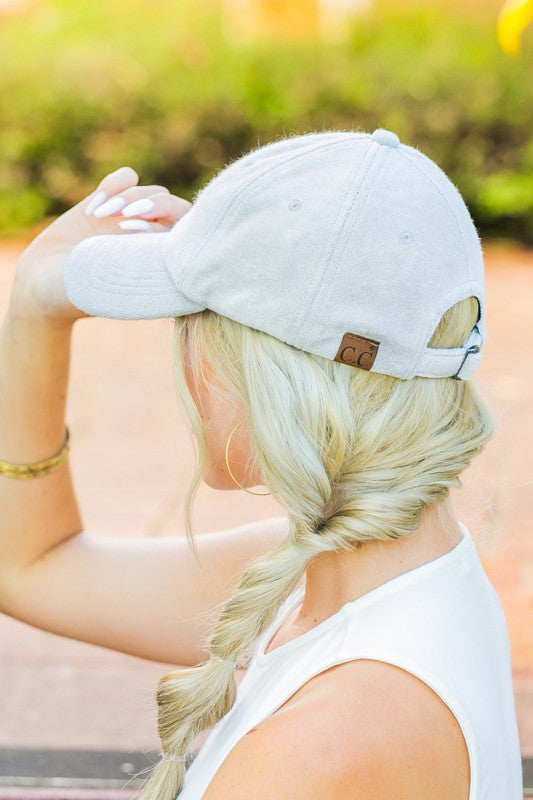 Terry cloth baseball cap, light silver gray