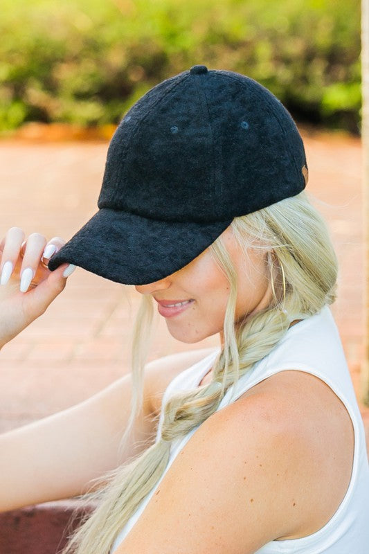 Terry cloth baseball cap, dark blue