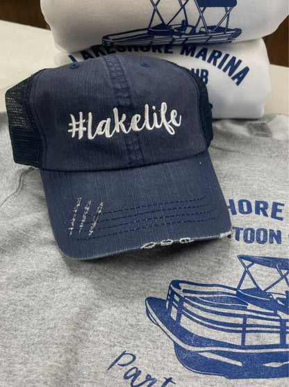 Lakelife Embroidered Trucker Cap Hat - Tigbul's Variety Fashion Shop