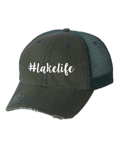Lakelife Embroidered Trucker Cap Hat - Tigbul's Variety Fashion Shop