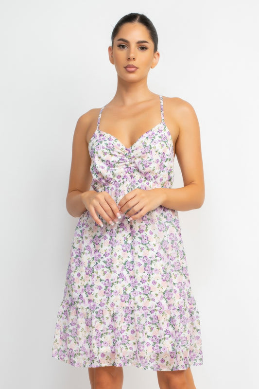 Double Strap Back Mini Dress - Tigbul's Variety Fashion Shop