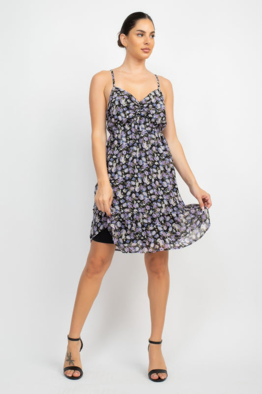 Double Strap Back Mini Dress - Tigbul's Variety Fashion Shop