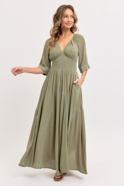 Romantic Flowy Maxi Dress - Tigbul's Variety Fashion Shop