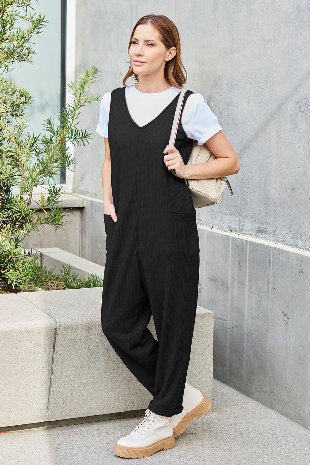 Sleeveless Straight Jumpsuit Sizes Small to 3XL - Tigbul's Variety Fashion Shop