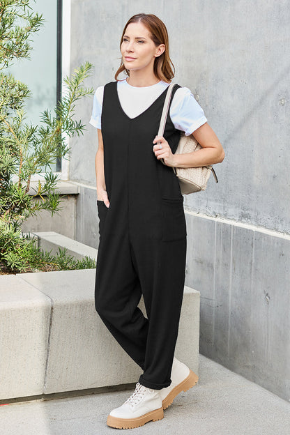 Sleeveless Straight Jumpsuit Sizes Small to 3XL - Tigbul's Variety Fashion Shop
