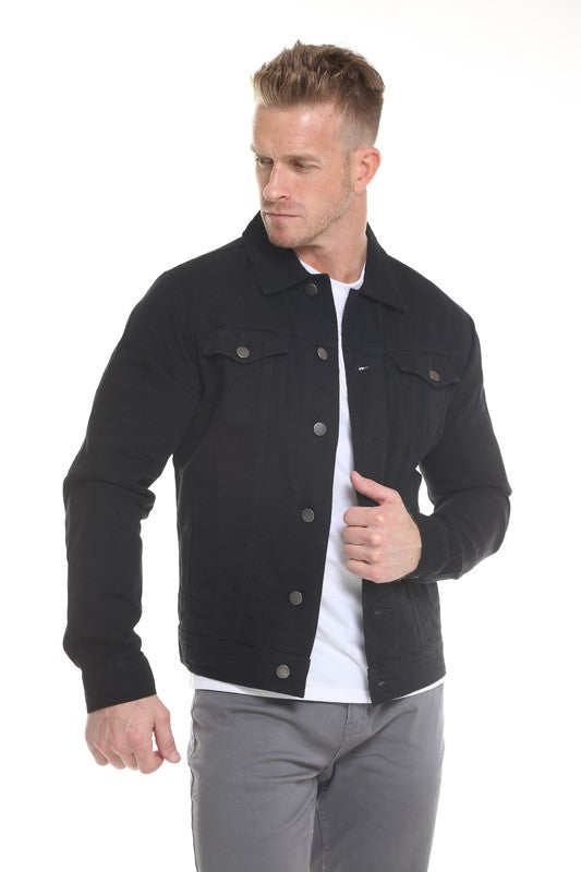 Men's Black Denim Jacket - Tigbul's Variety Fashion Shop