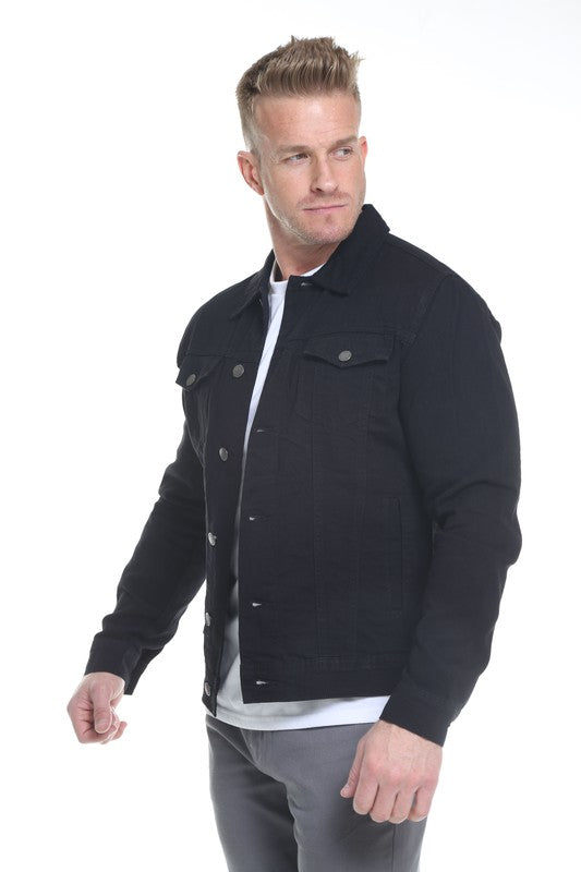 Men's Black Denim Jacket - Tigbul's Variety Fashion Shop