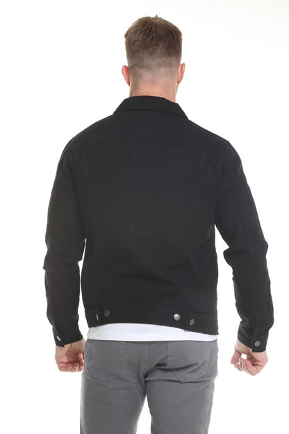 Men's Black Denim Jacket - Tigbul's Variety Fashion Shop