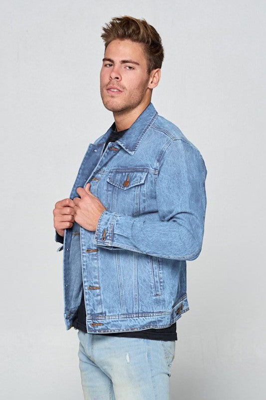 Men's Plus Size Denim Jacket - Tigbul's Variety Fashion Shop
