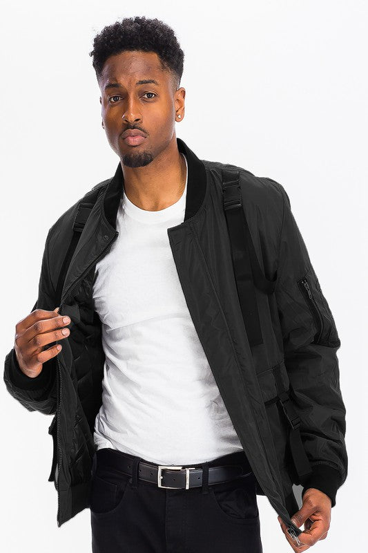 Men's Utility Strap Jacket - Tigbul's Variety Fashion Shop