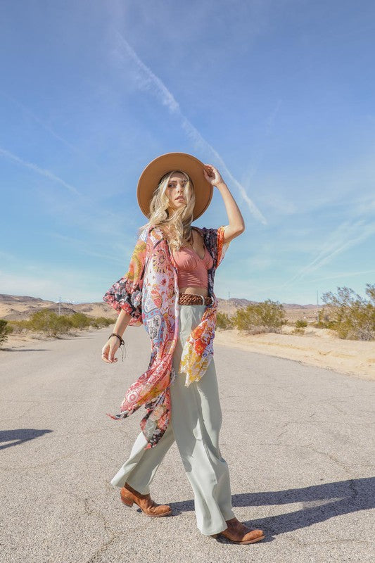 Boho Floral Patchwork Kimono - Tigbul's Variety Fashion Shop