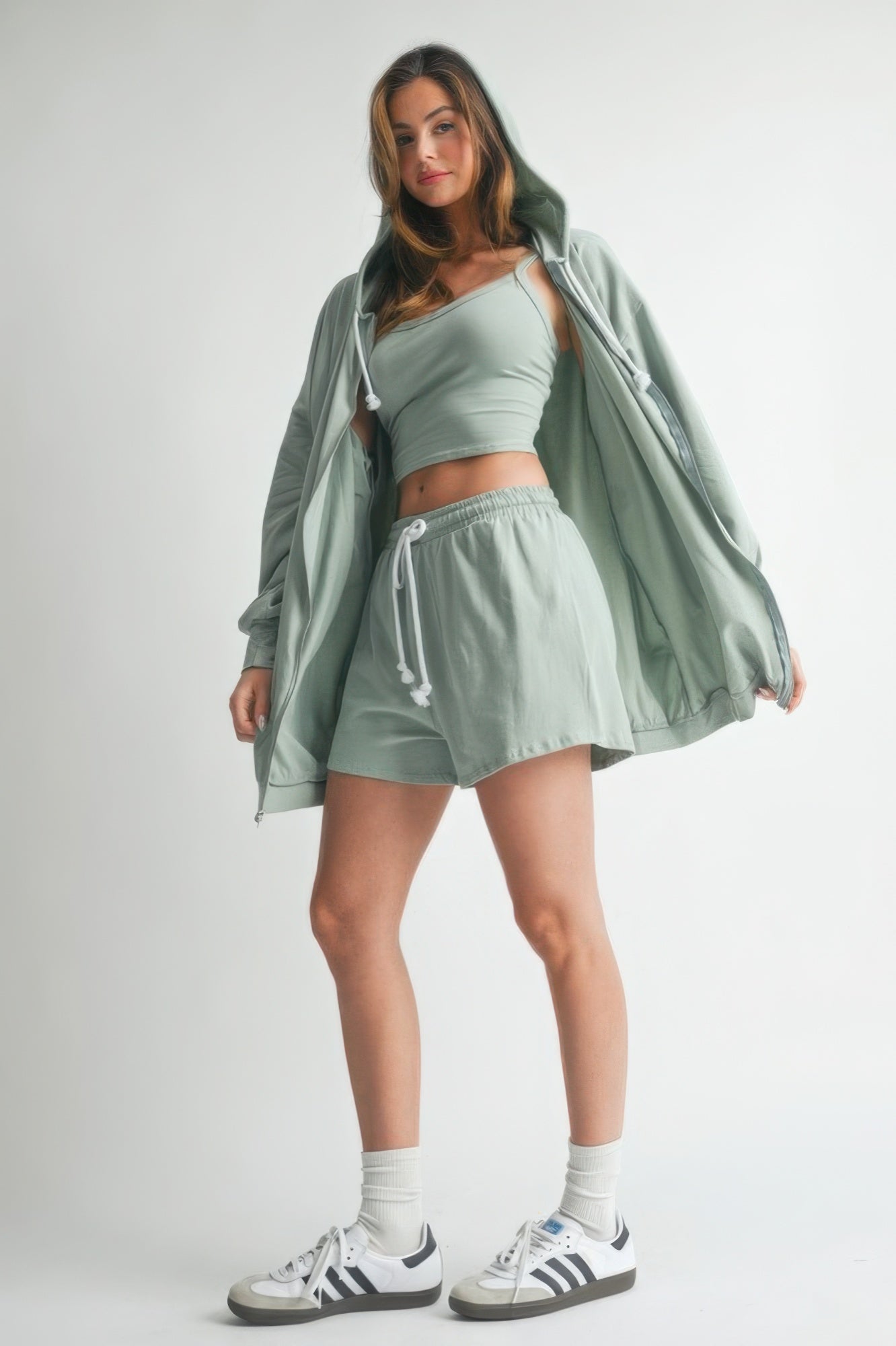 3 Piece Set Sweater Short Set - Tigbul's Variety Fashion Shop