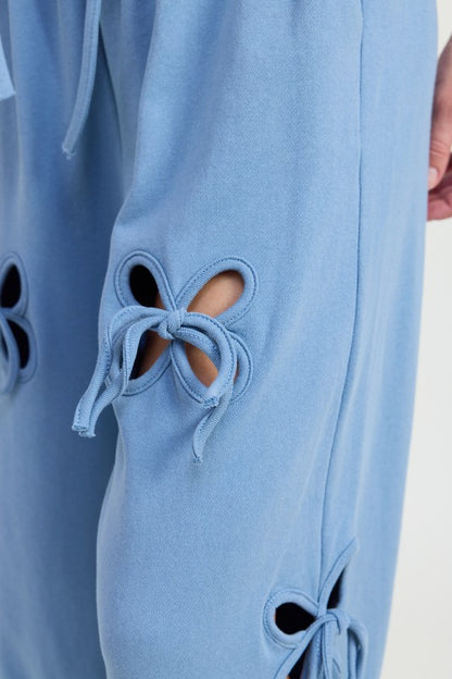 French Terry Pants With Cutout Details - Tigbul's Variety Fashion Shop