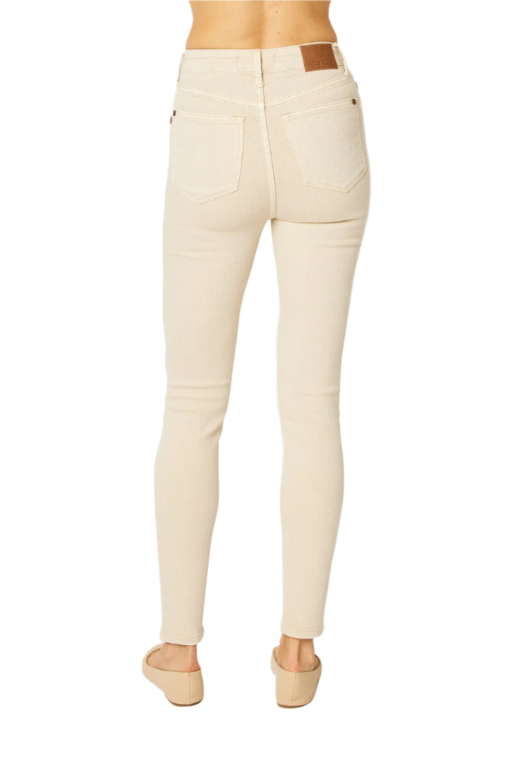Judy Blue Garment Dyed Ivory Tummy Control Jeans Sizes 1-24W - Tigbul's Variety Fashion Shop