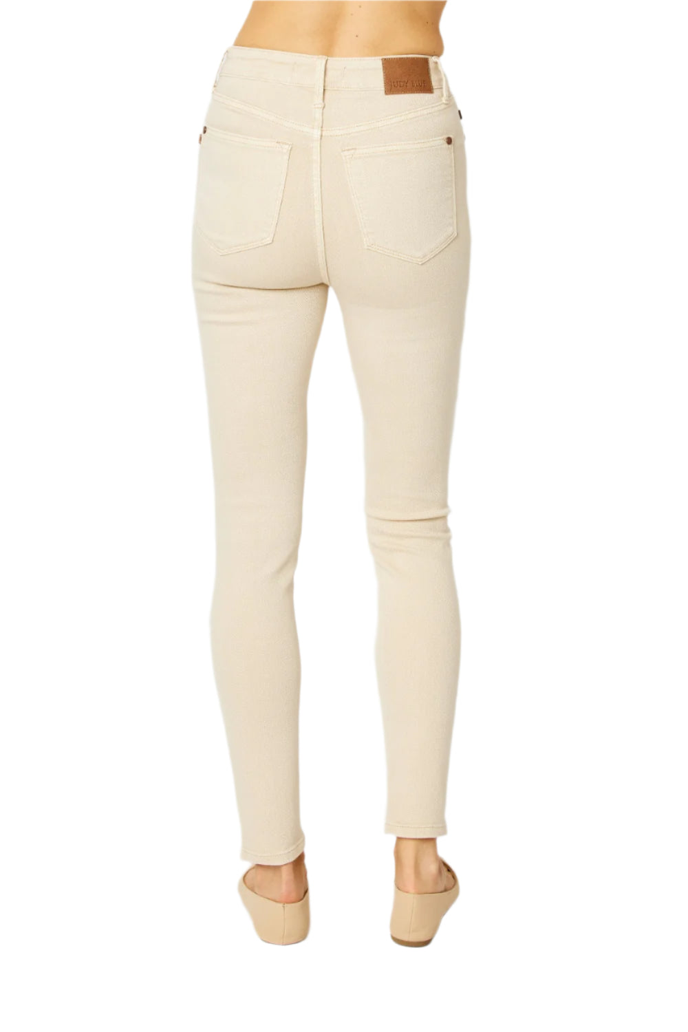 Judy Blue Garment Dyed Ivory Tummy Control Jeans Sizes 1-24W - Tigbul's Variety Fashion Shop