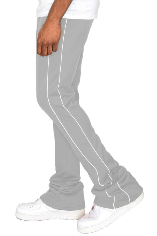 Men's Side Pipe Stacked Flare Pants - Tigbul's Variety Fashion Shop