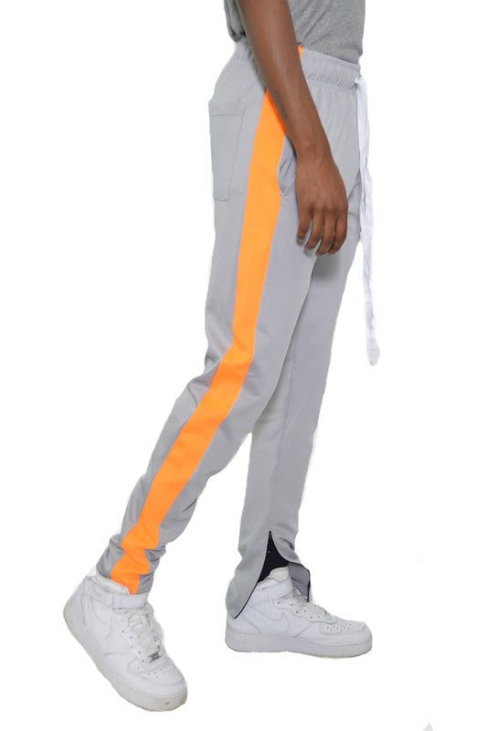 Men's Track Pants with Ankle Zipper and a Solid Side Stripe - Tigbul's Variety Fashion Shop