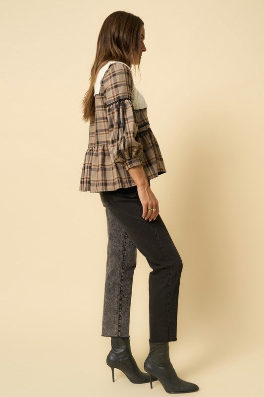 Raw Hem Black Contrast Wash Mom Jeans - Tigbul's Variety Fashion Shop