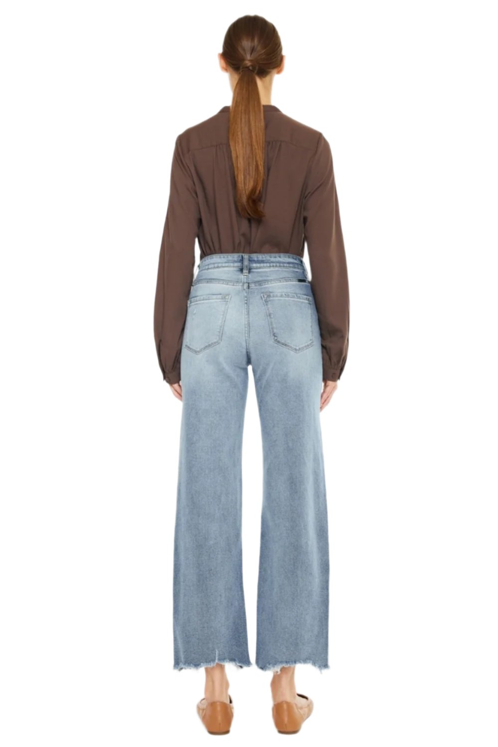 Kancan High Rise Slim Wide Leg Jeans - Tigbul's Variety Fashion Shop